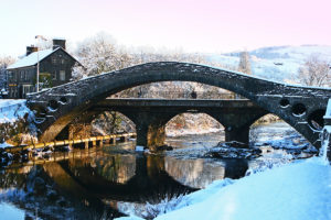 Old Bridge in snow