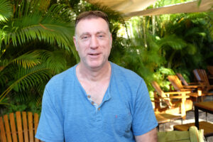 Welsh poet Dave Lewis in Vinales, Cuba, 2022