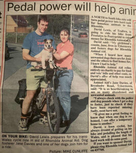 Dave Lewis - raising money for animals